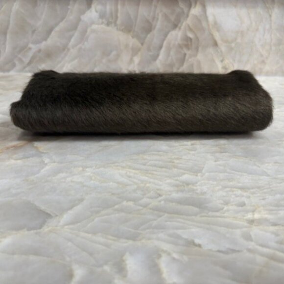 Hobo Lauren Leather & Calf Hair Clutch Wallet w/Dust Bag Brown Rare HTF - Picture 10 of 13